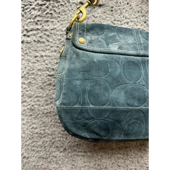 Vintage Coach Legacy 65th Anniversary Collection Suede Flap Shoulder Bag 11138 - Picture 6 of 16